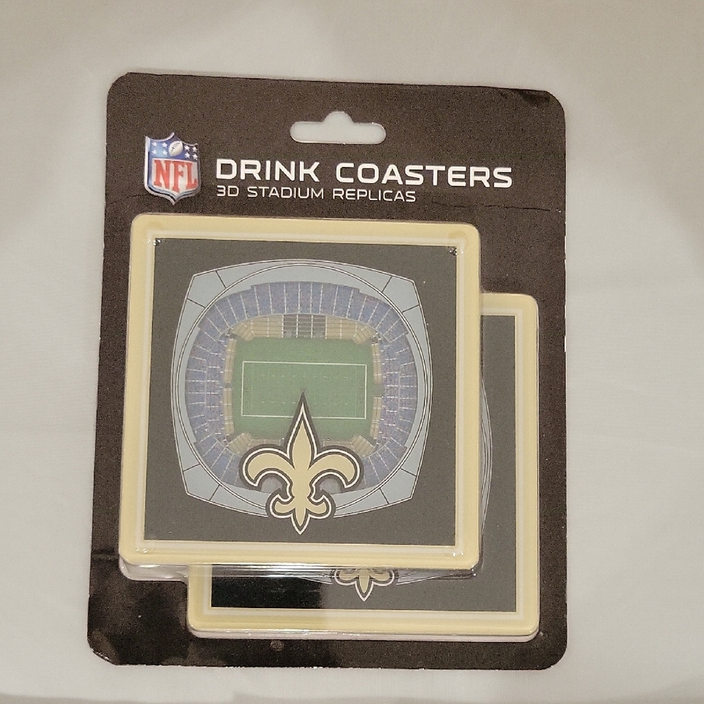 NFL 3D Saints Superdome Replica Coasters In Black And Gold